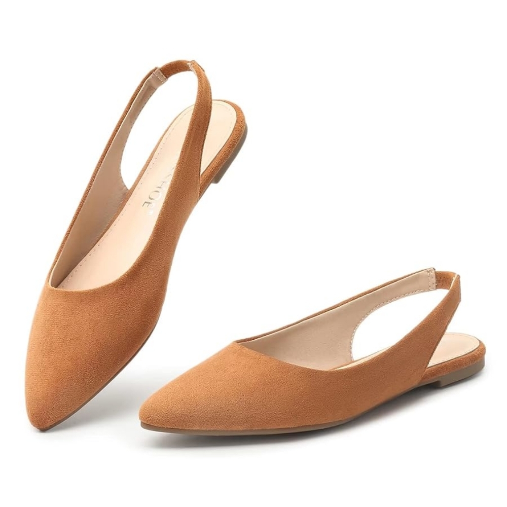 MUSSHOE Slingback Pointed Toe Flats Sz 7